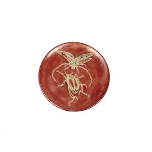 Glazed Ceramic Plate By Jérôme Massier Fils, Vallauris