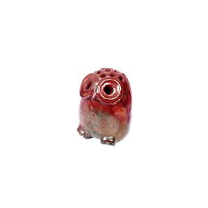 Ceramic Enamelled Owl Flower Picker By Robert Chiazzo