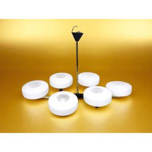 Gold And Black Lacquered Metal Pendant Light From The 1950s-1960s