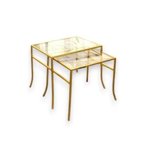 Set Of Two Nesting Tables Attributed To Henri Pouenat For Maison Ramsay
