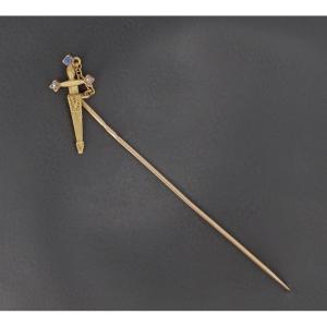Tie Pin In 750 ‰ Yellow Gold