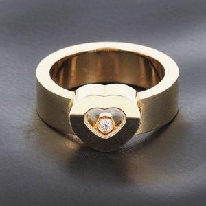 Chopard Happy Diamonds Ring In 750 ‰ Yellow Gold With Moving Diamond Of 0.05 Ct - B10399