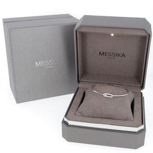 Messika Flex Move Uno Bangle Bracelet In 750‰ White Gold Pave Diamonds Pm Size M - B10488