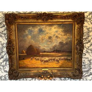 Paul Chaigneau (1879-1938) “the Herd Of Sheep”