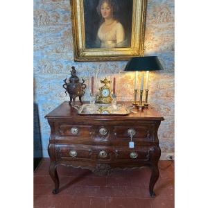 Louis XV Period Curved Provencal Chest Of Drawers