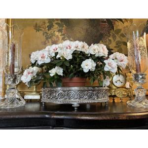 Silver-plated Metal Table Planter Signed Christofle, 19th Century.