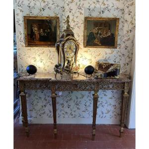 Large Louis XIV Style Gilt Bronze Console Table