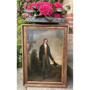 Full-length Portrait Of An English Gentleman In A Garden, Early 19th Century