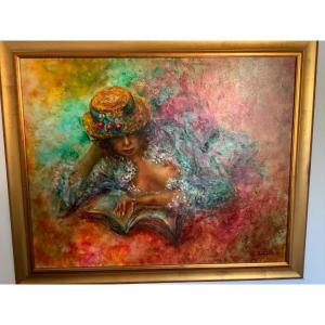 Table Oil On Canvas Signed P; Donadio