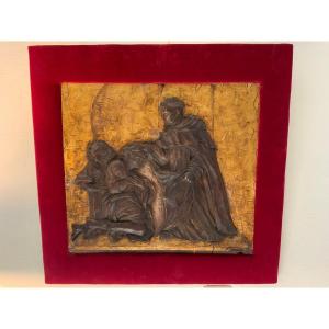 Bas Relief In Carved Wood 17th Time