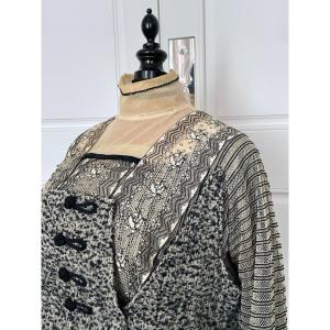 Bodice With Wool And Machine Lace Facing - Late 19th Century | Early 1900s
