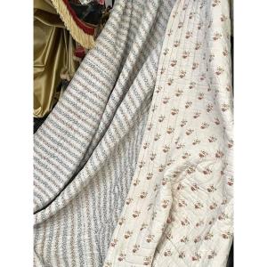 Printed Cotton Piqué From Marseille - Blanket - Provençal Bedspread - Antique Linen
