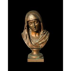 Bronze Bust Signed L.pilet