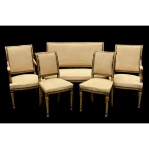Neoclassical Directoire-style 5-piece Living Room