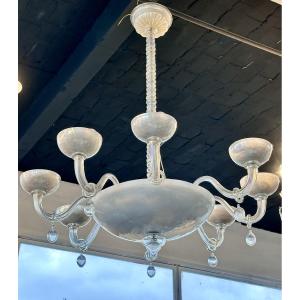 Large Murano Glass Chandelier, Italian Craftsmanship