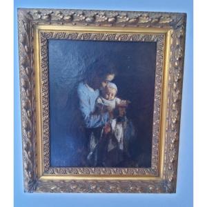 Oil On Canvas Edouard d'Avril Grenoble