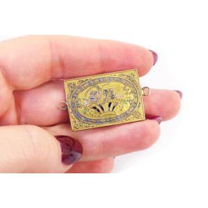 Large French Regional Clasp In 18k Gold And 14k, Gold Clasp, Normandy, Antique Regional Jewelry