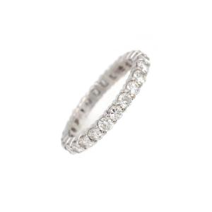 Eternity 1.44 Ct Diamond Ring In 18k White Gold, Vintage Eternity Ring 