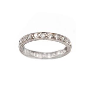 Art Deco Eternity 0.92 Ct Diamond Band Ring In Platinum, Art Deco Jewelry