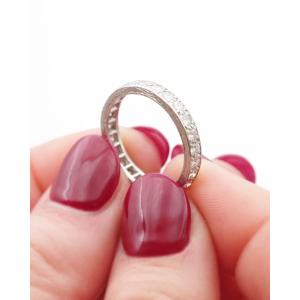 Art Deco Eternity Diamond Band Ring In Platinum, French Wedding Ring