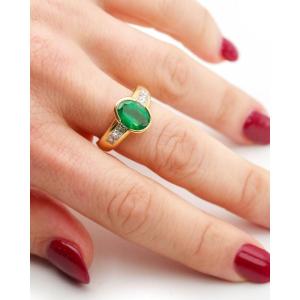 Vintage Emerald 1.77 Ct Ring In 18 Karats Gold