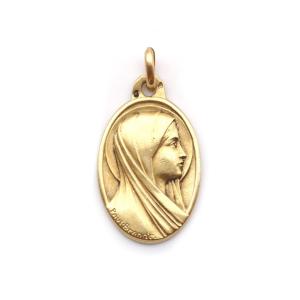 Paul Brandt Virgin Mary Religious Medal French 18k Gold