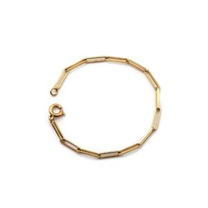Vintage Paperclip Chain Bracelet In 18 Karats
