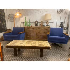 Paire de fauteuils 1970