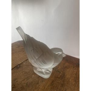 Glass Sparrow Signed Ferjac France 20th Century