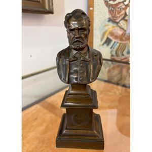 Bust Of Victor Hugo In Bronze 1900