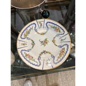 Series Of Porcelain Dessert Plates Mid-20th Century