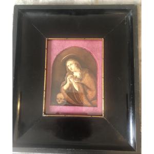 Gouache Painting Of Mary Magdalene, Early 19th Century