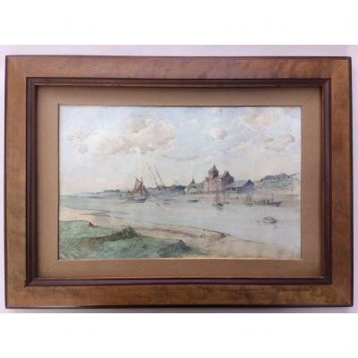 Maurice Lévis - 1860-1940     Bateaux Dans Un Havre 