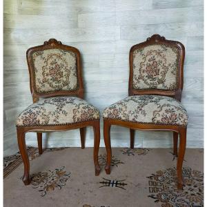Pair Of Louis XV Style Bedroom Chairs (armchairs, Seats)
