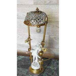 Lamp In Biscuit And Gilt Bronze