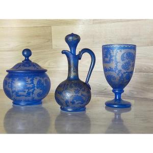 Bohemian Crystal Night Service With Animal Decor