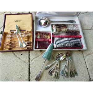 Christofle Housewife Model Marly 62 Pieces