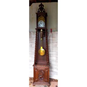 Large Medieval Style Castle Clock Henri II Hunting Decor (comtoise Clock)