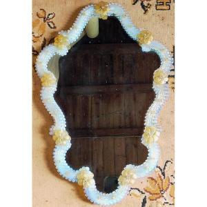 Murano Italy Mirror In Blown Glass 