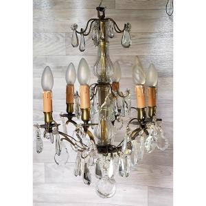 Chandelier With Tassels And Bronze 