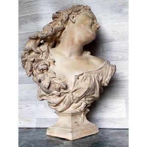 Jean Baptiste Carpeaux The Bacchante With Terracotta Roses 