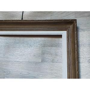 Lacquered Wooden Frame Rabbet 73.5cm X 60.5 Cm 20f