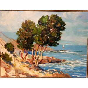 Landscape Of The South Of France Menton Signature Deciphered