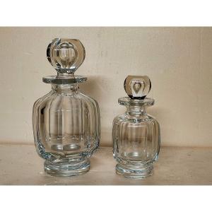 Two Baccarat Crystal Bottles 