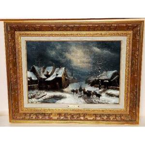 Jean Claude Malbranche 1790/1838 Snowy Landscape