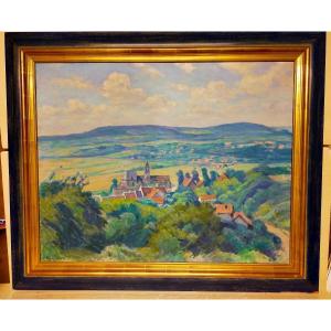 Henri Pailler View Of Triel On The Seineyvelines Painter Of The Crozant School 