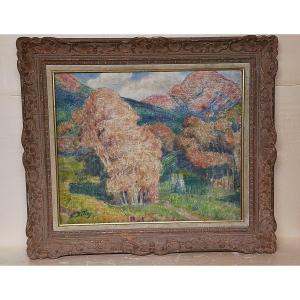 Leon Detroy Mountainous Landscape Of The South Of France (crozant Guillaumin Madeline...)