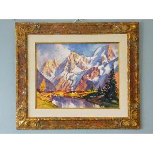 Marcel Wibault (1904-1998) The Mont Blanc Massif Chamonix (contencin Abrate ...)