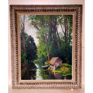 Raymond Enard (1902-1982) "the Poitevin Marsh" (ile De Ré, Charente, Suire)