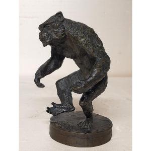 Christophe Fratin (1801-1864) The Dancing Monkey Quesnel Foundry